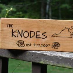  Personalized Sign - MEDIUM-LONG - Rustic Wood